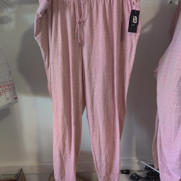 NWT ID Ideology Womens Off Duty Plus Size Jogger Pants Pink Size 2X $50 JJ353 - Picture 2 of 3